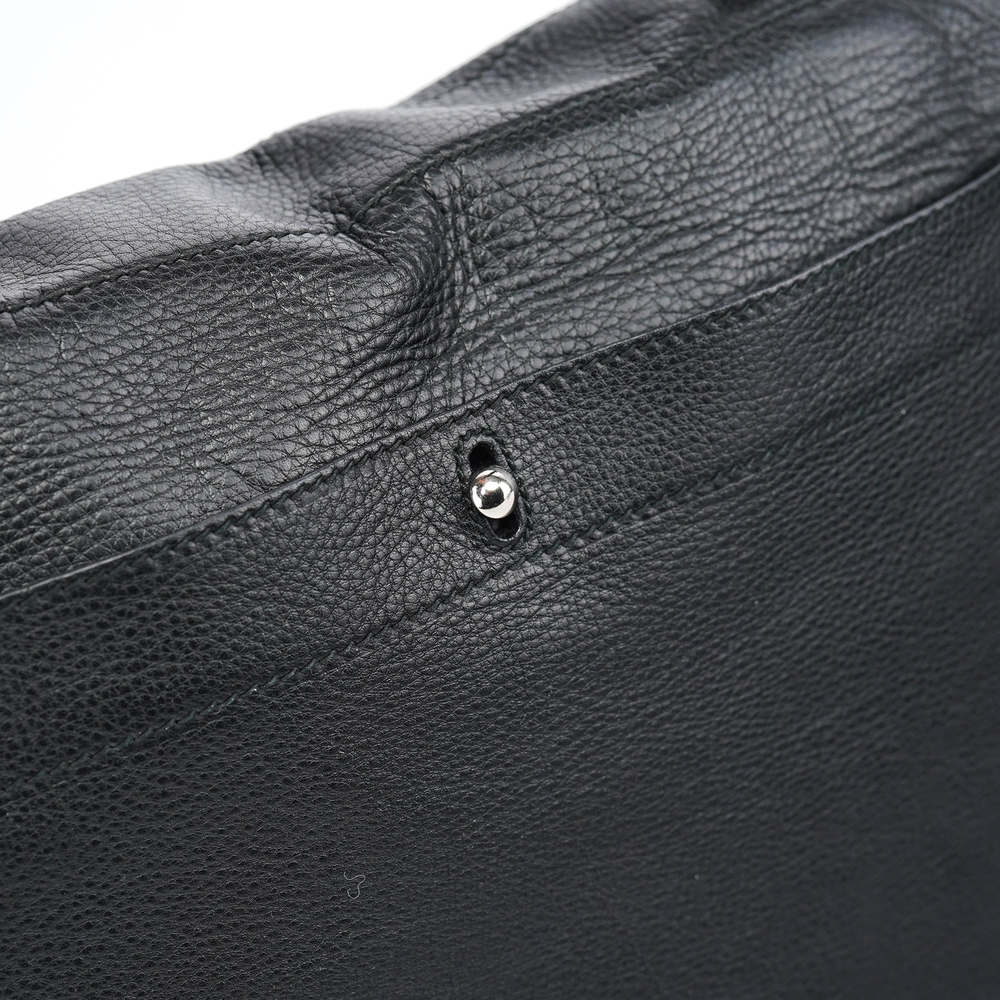 Black Large Leather Muse Two Bag