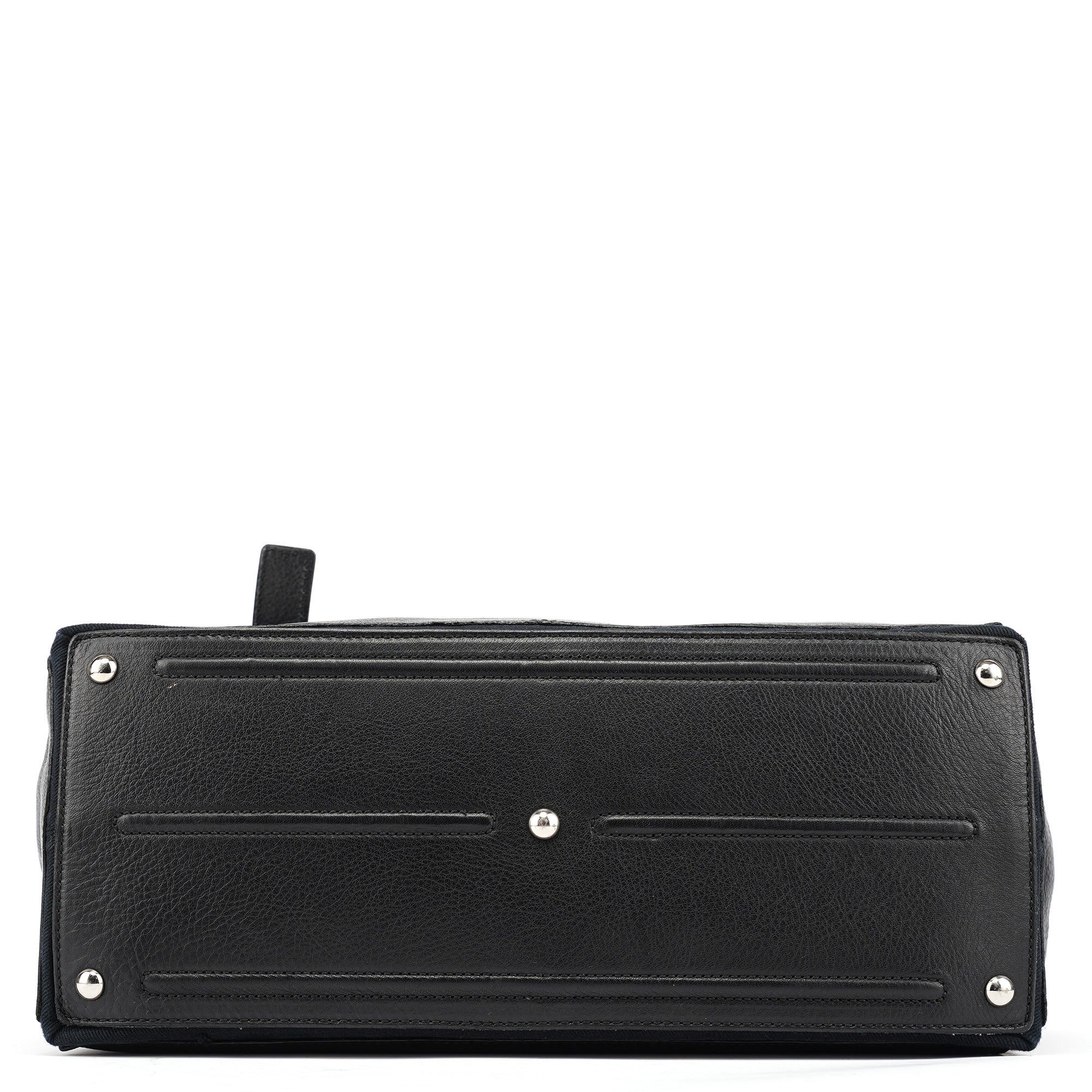 Black Large Leather Muse Two Bag