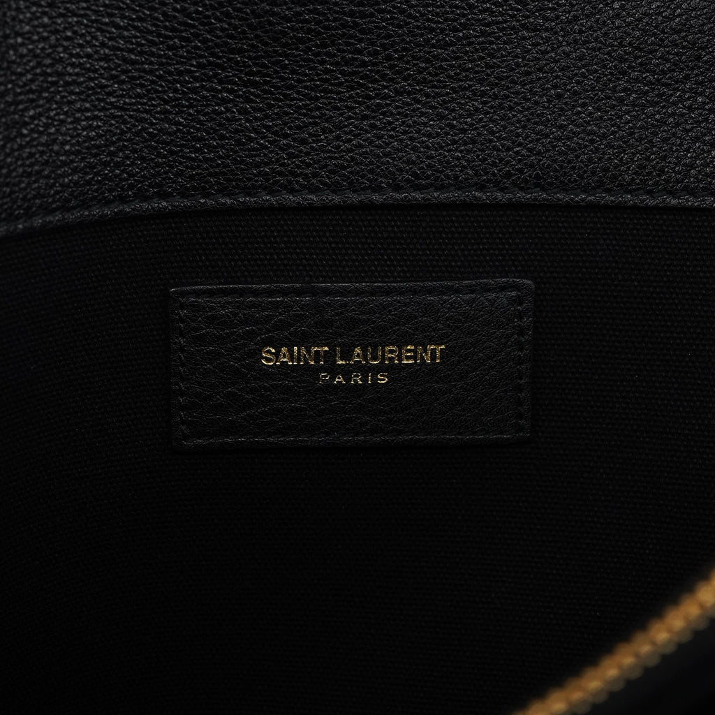 Black Leather Canvas Muse Two 2-Way Bag