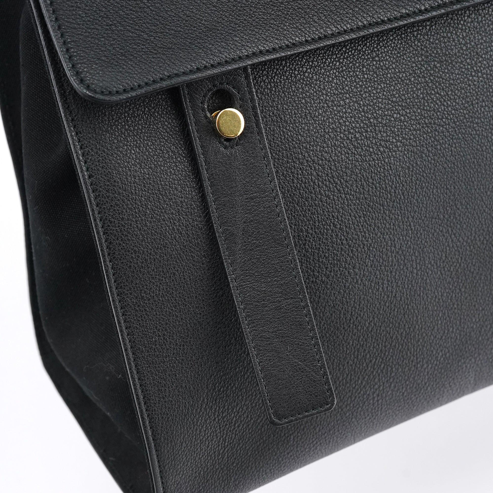 Black Leather Canvas Muse Two 2-Way Bag