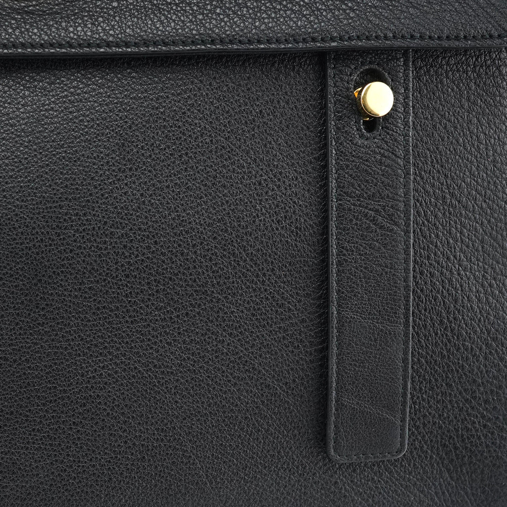 Black Leather Canvas Muse Two 2-Way Bag