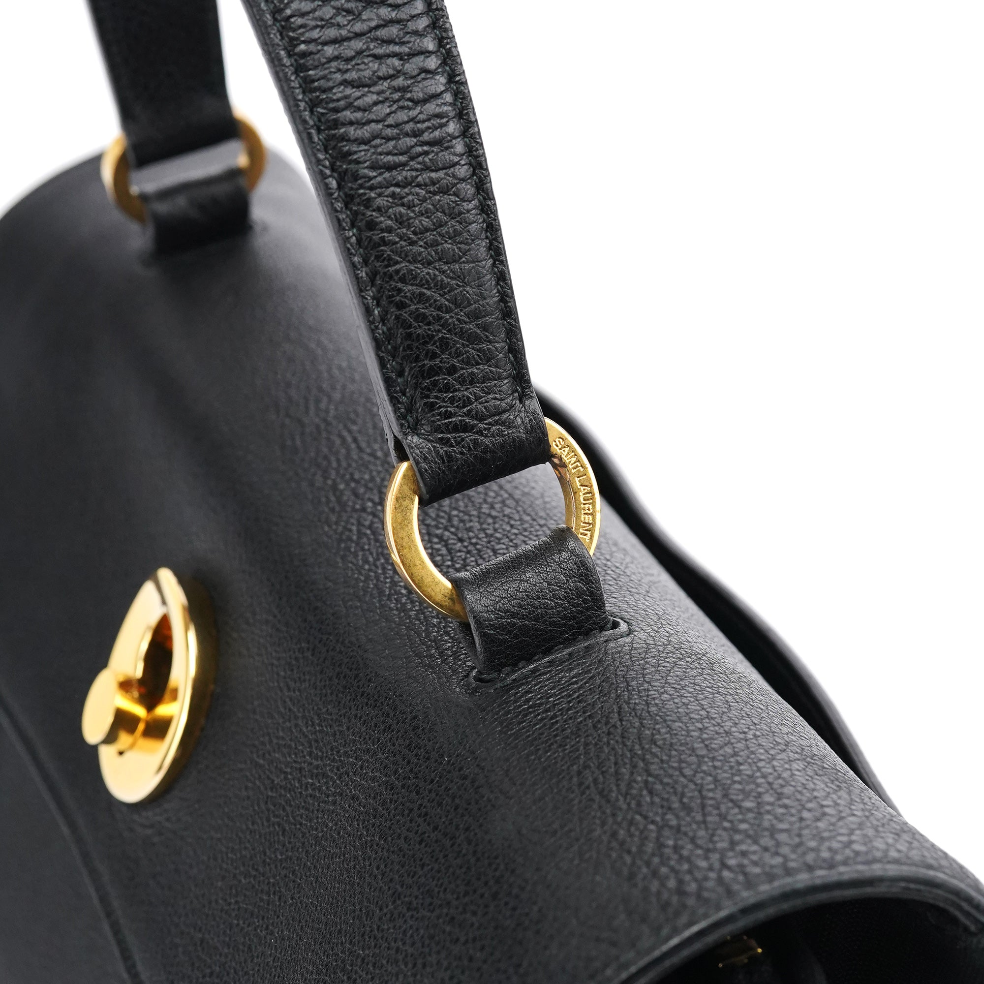 Black Leather Canvas Muse Two 2-Way Bag