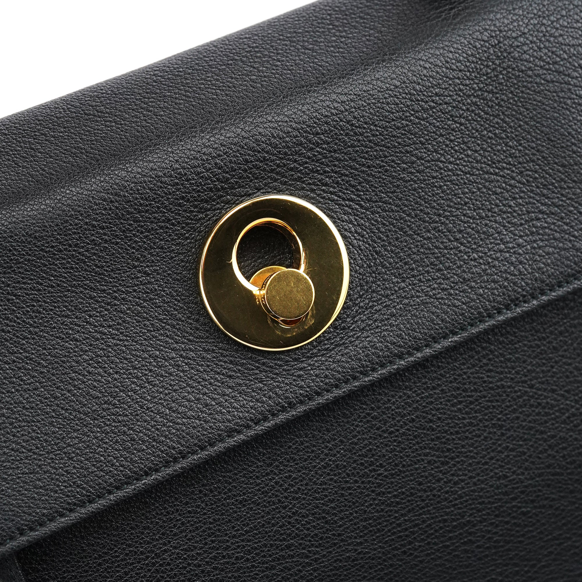 Black Leather Canvas Muse Two 2-Way Bag