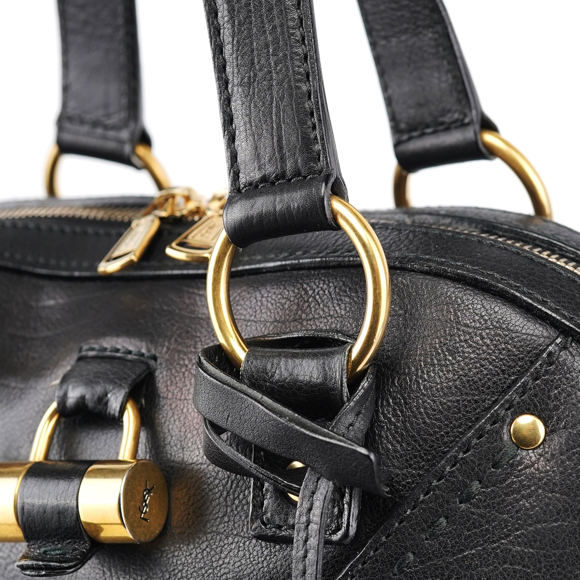 Black Leather Muse Tote Bag