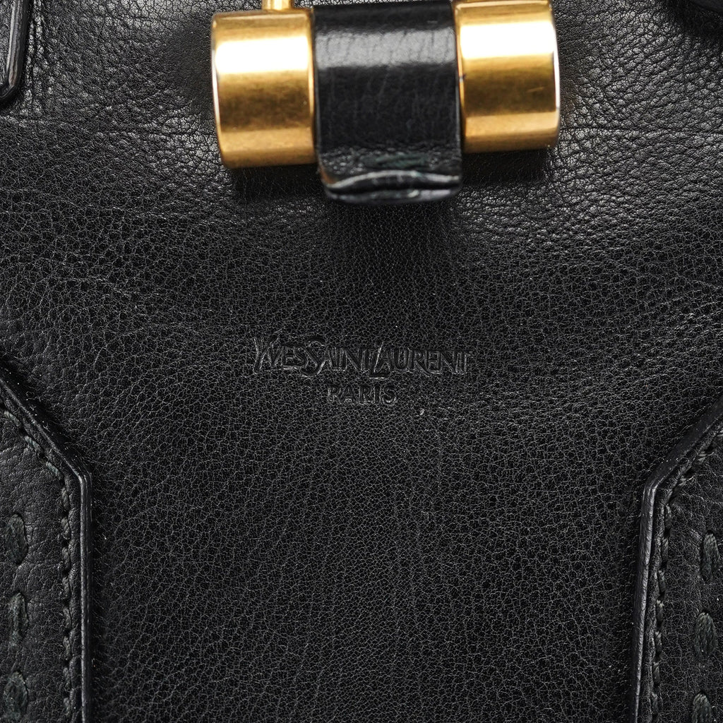 Black Leather Muse Tote Bag