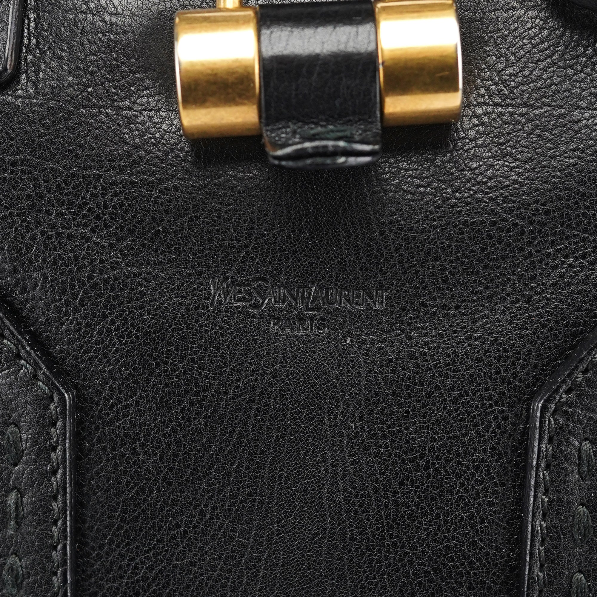Black Leather Muse Tote Bag