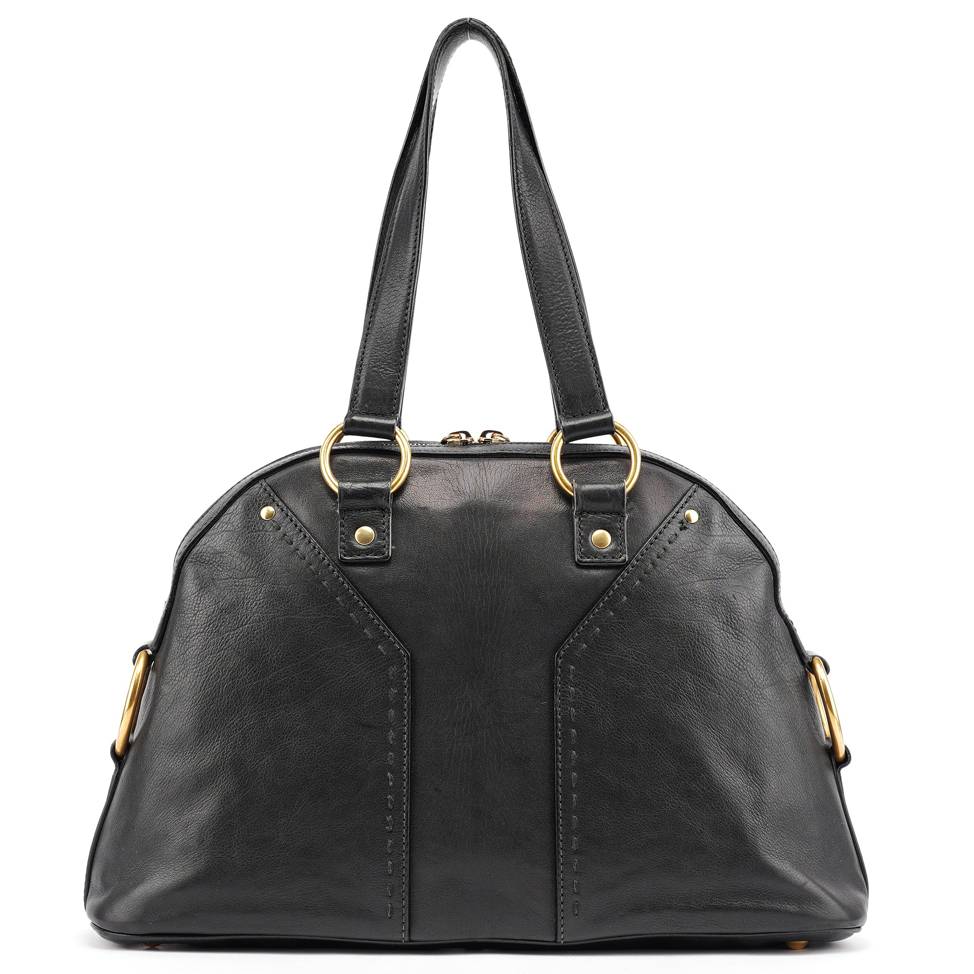 Black Leather Muse Tote Bag