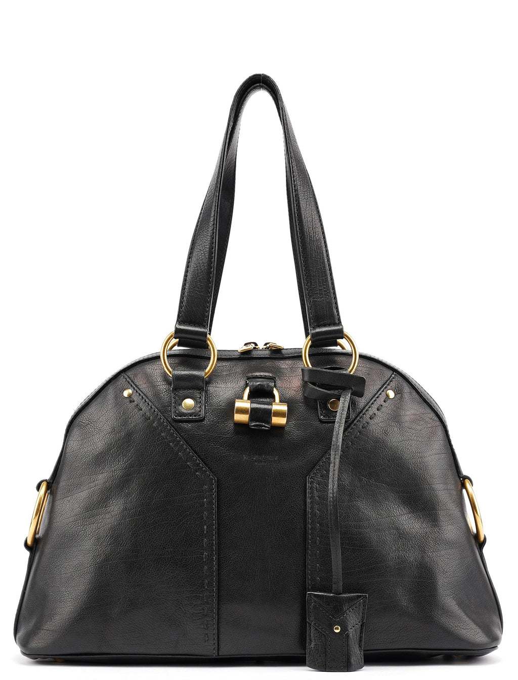Black Leather Muse Tote Bag