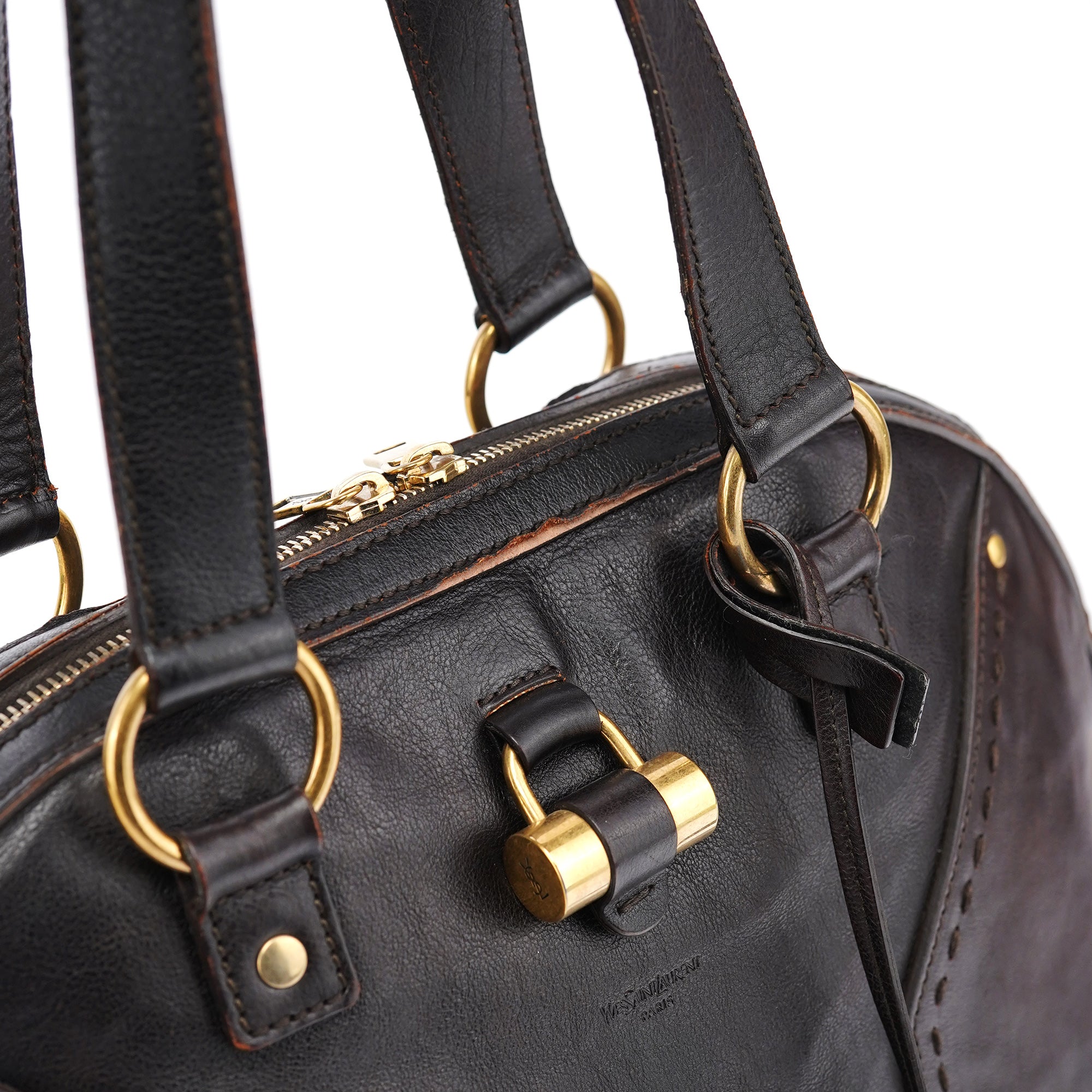 Dark Brown Leather Muse Tote Bag