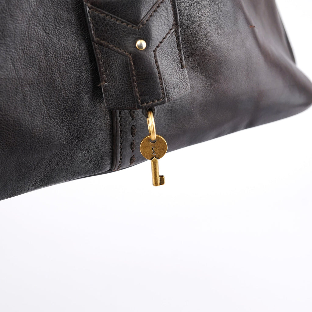 Dark Brown Leather Muse Tote Bag