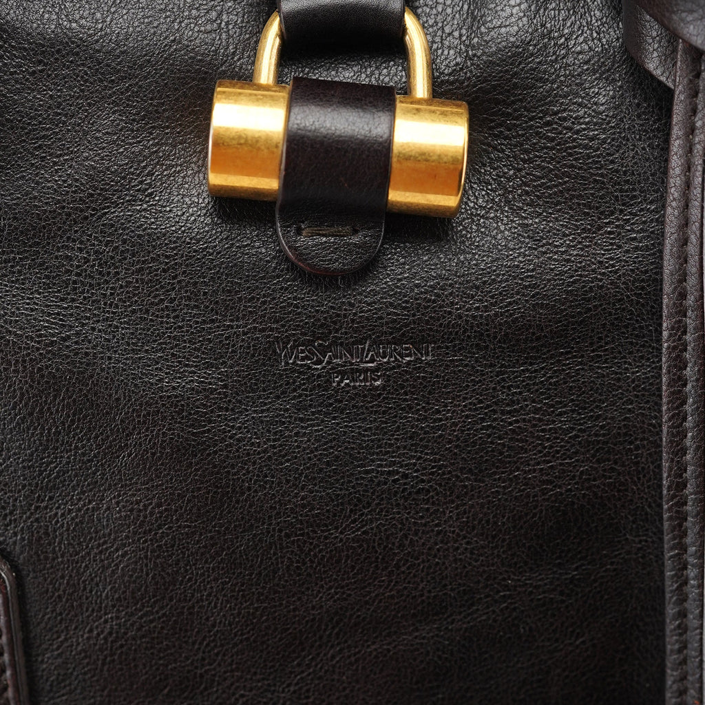 Dark Brown Leather Muse Tote Bag
