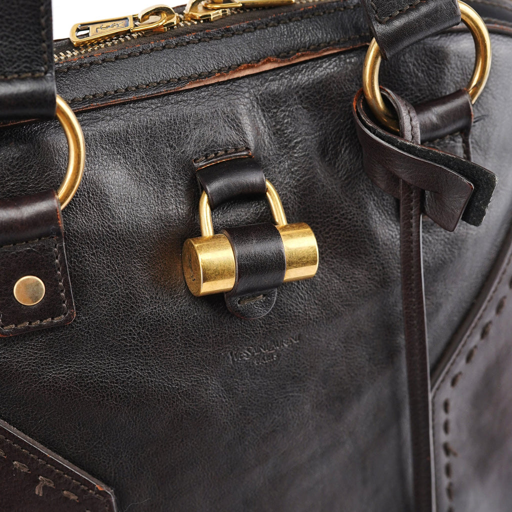 Dark Brown Leather Muse Tote Bag