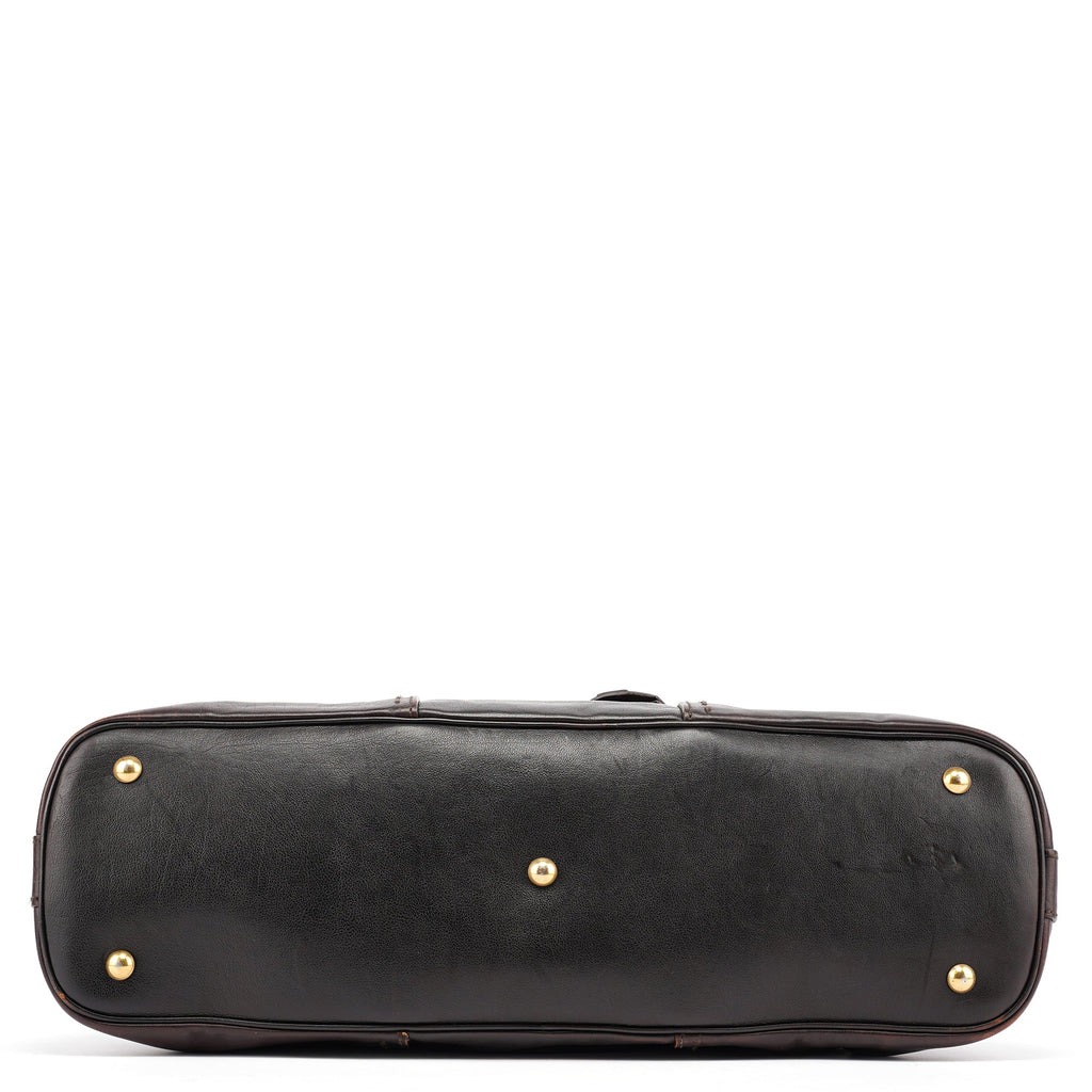 Dark Brown Leather Muse Tote Bag