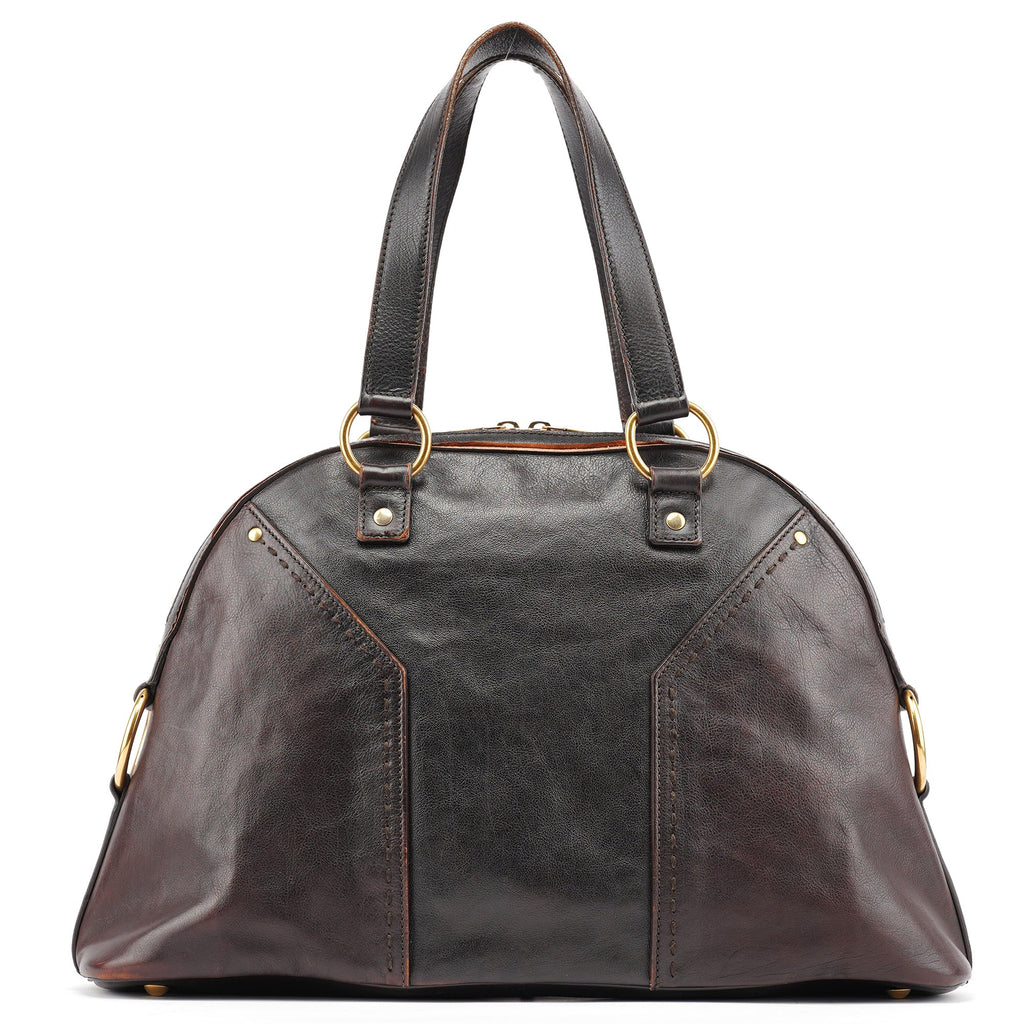 Dark Brown Leather Muse Tote Bag