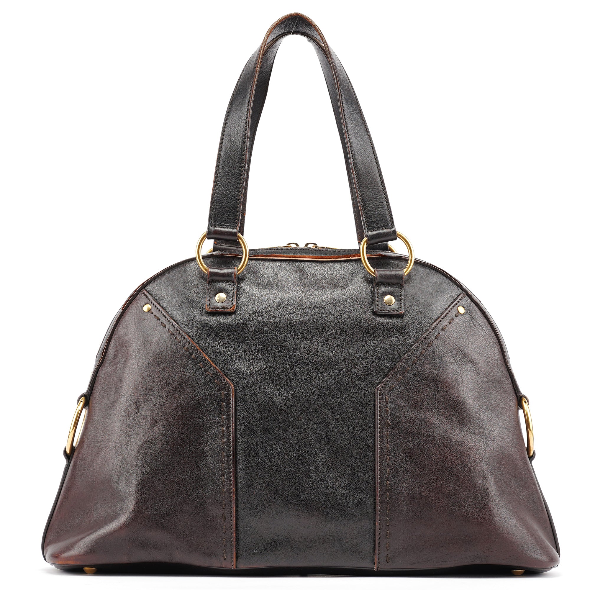 Dark Brown Leather Muse Tote Bag