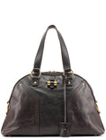 Dark Brown Leather Muse Tote Bag