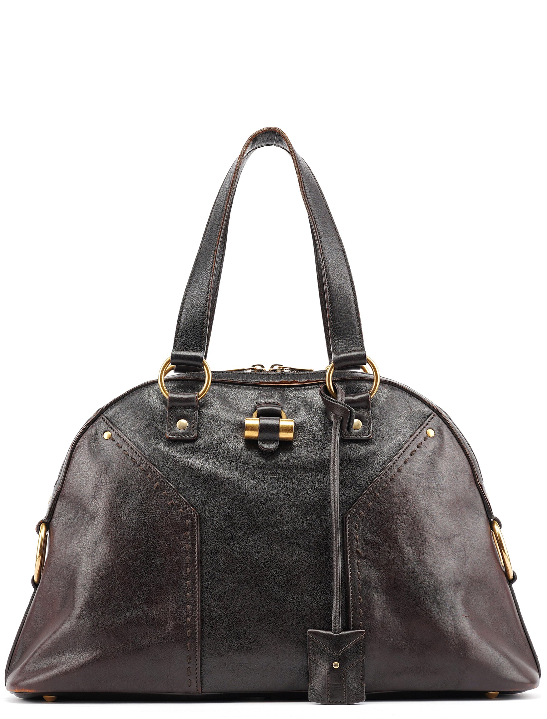 Dark Brown Leather Muse Tote Bag