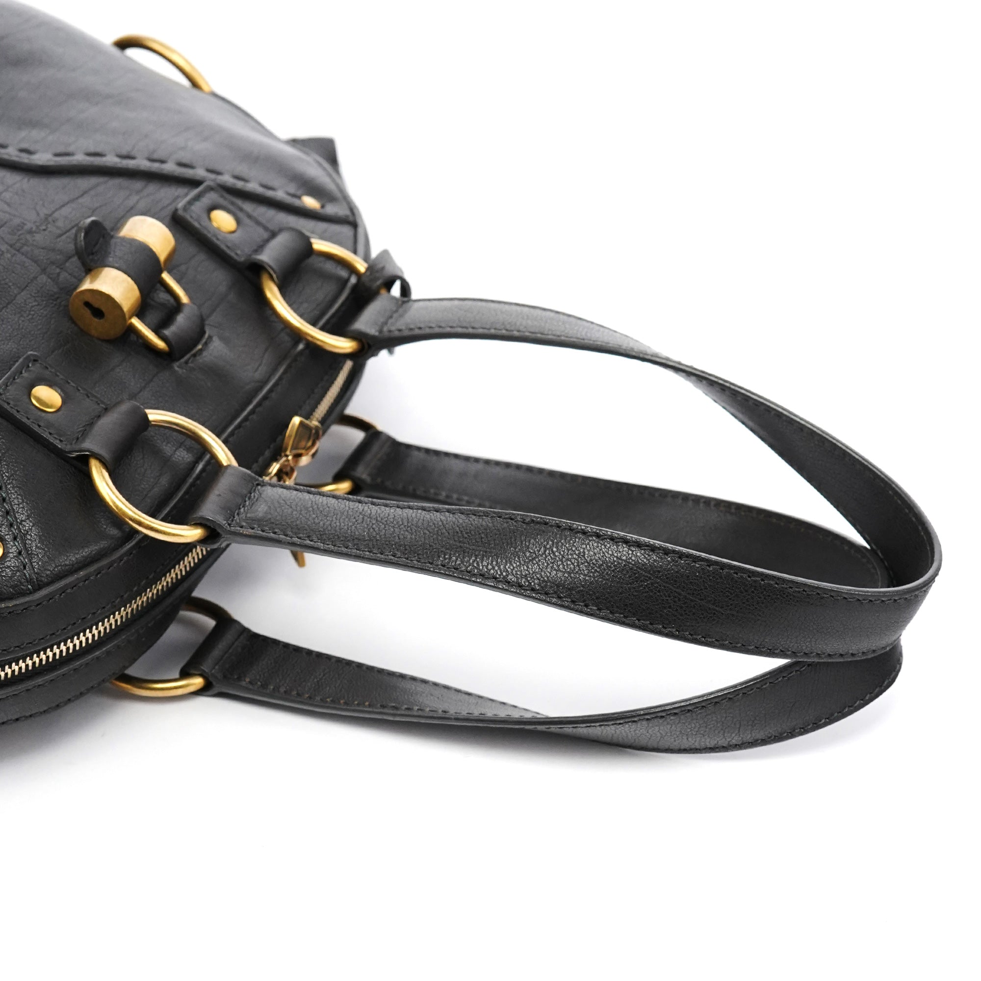 Black Leather Muse Tote Bag