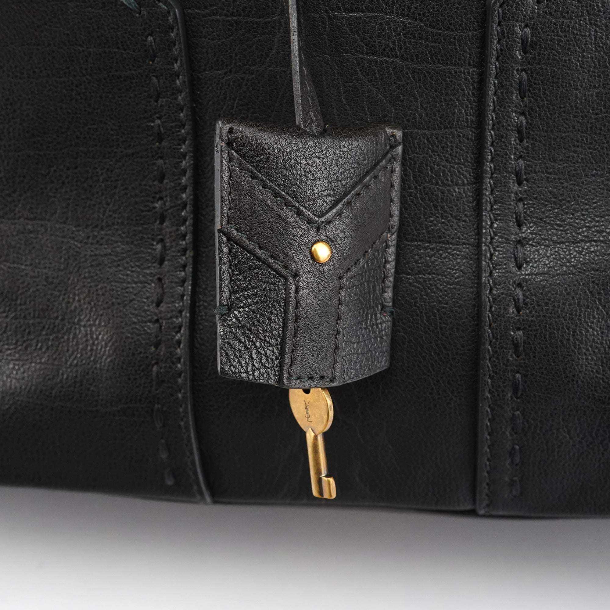 Black Leather Muse Tote Bag