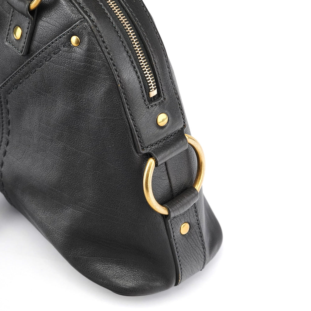Black Leather Muse Tote Bag