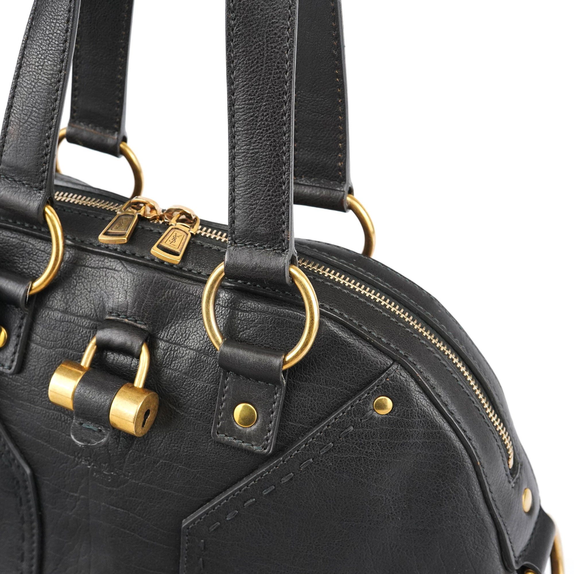 Black Leather Muse Tote Bag