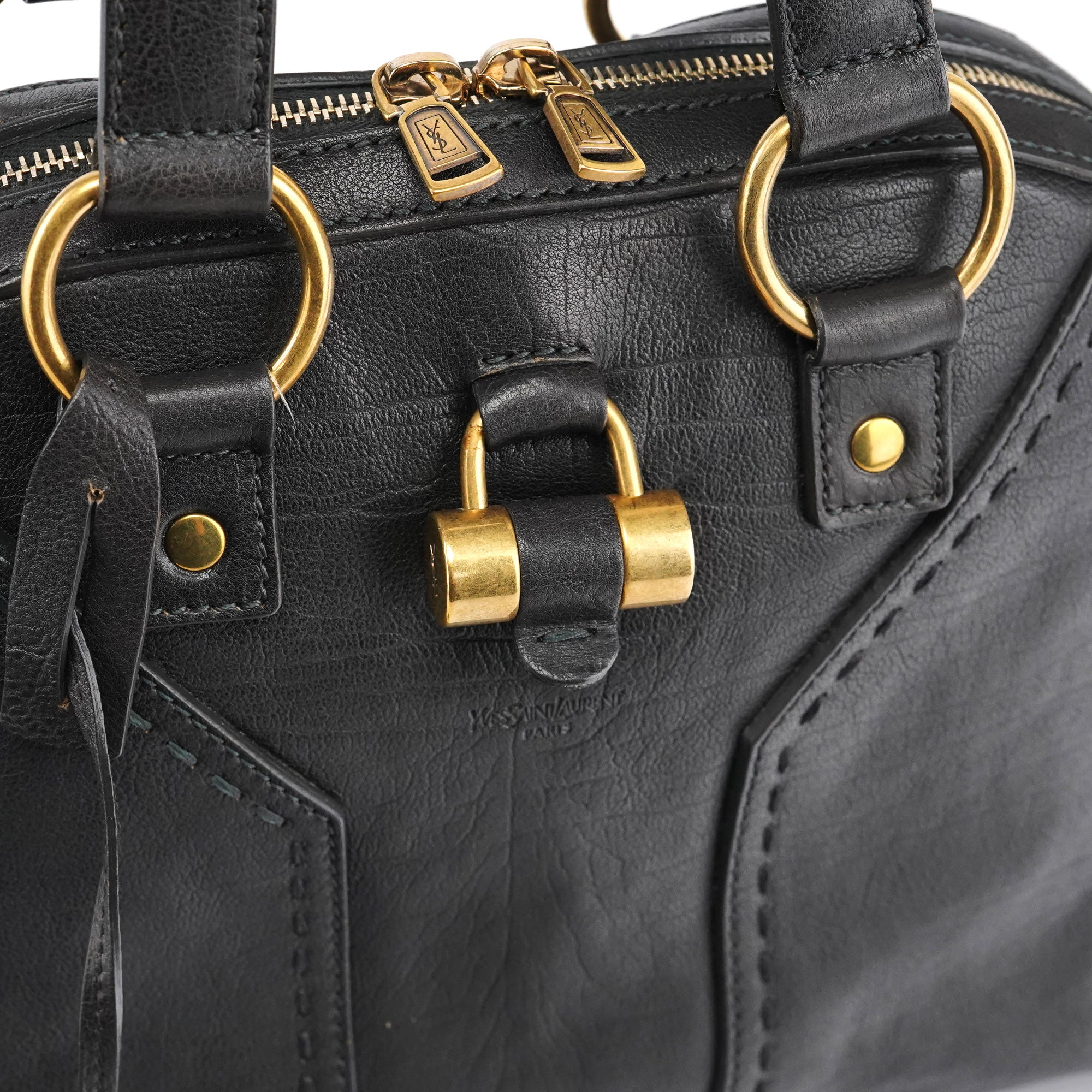 Black Leather Muse Tote Bag