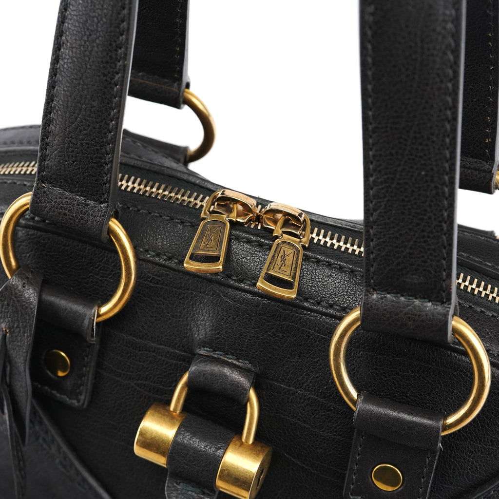 Black Leather Muse Tote Bag