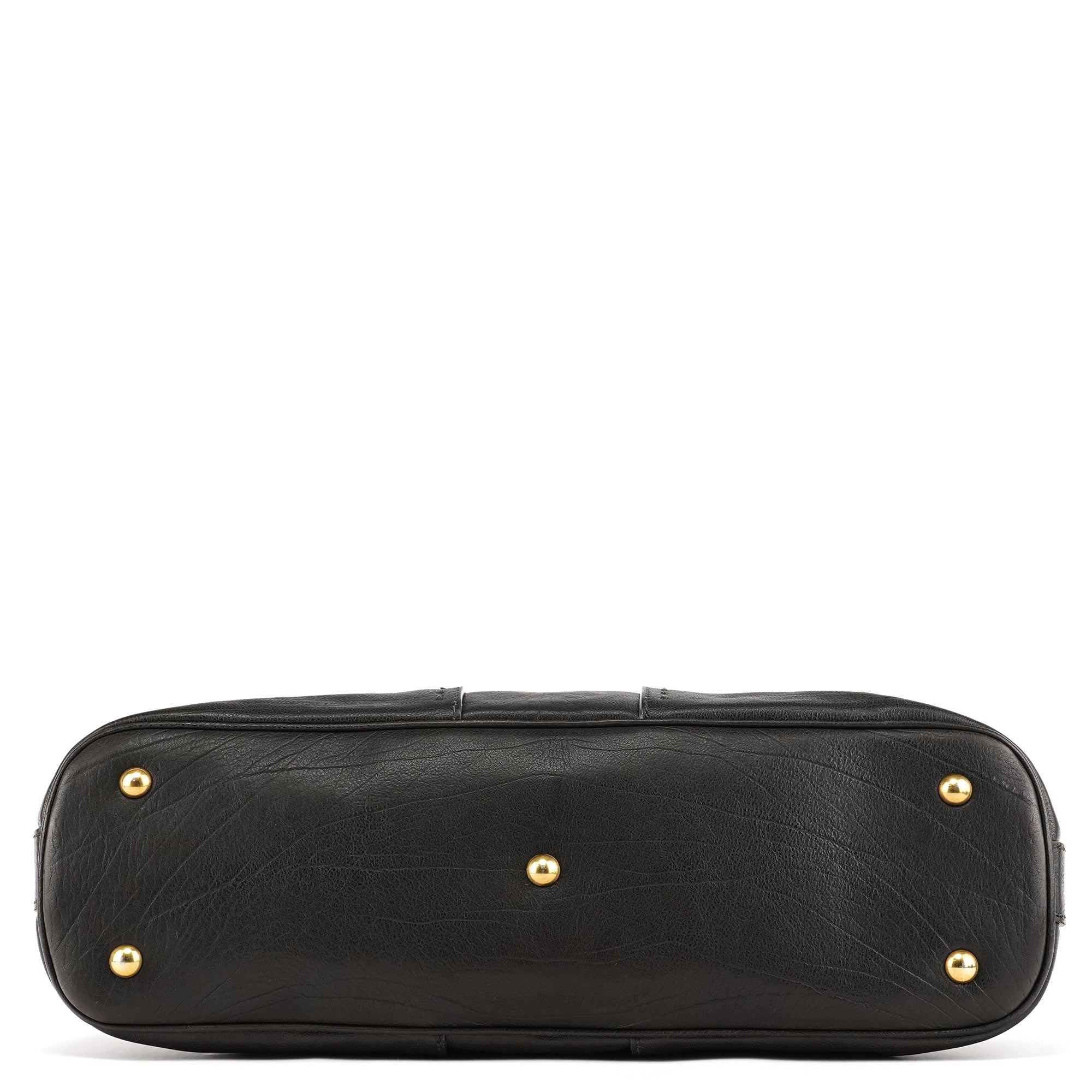 Black Leather Muse Tote Bag