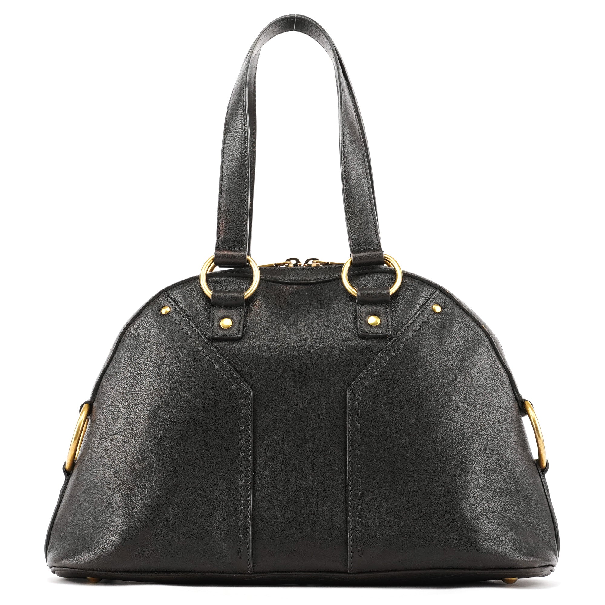 Black Leather Muse Tote Bag