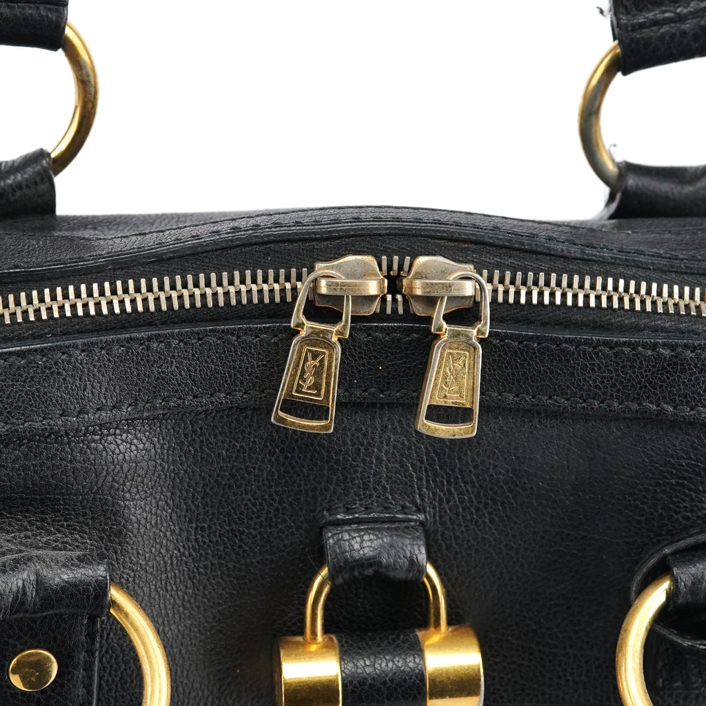Black Leather Muse Tote Bag