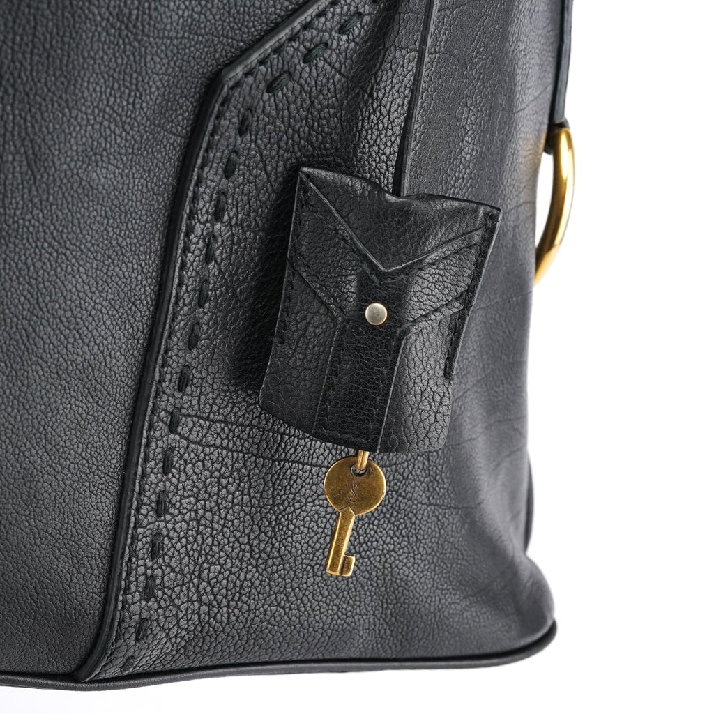 Black Leather Muse Tote Bag