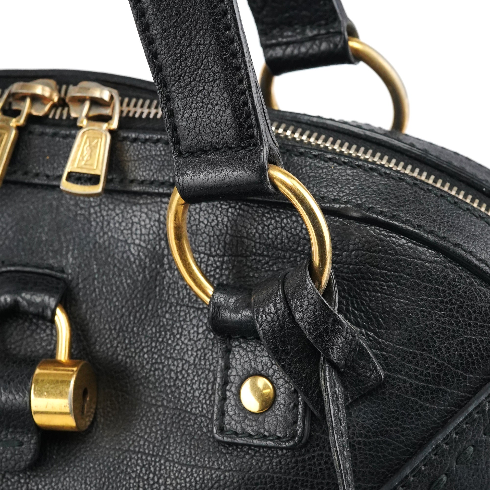 Black Leather Muse Tote Bag