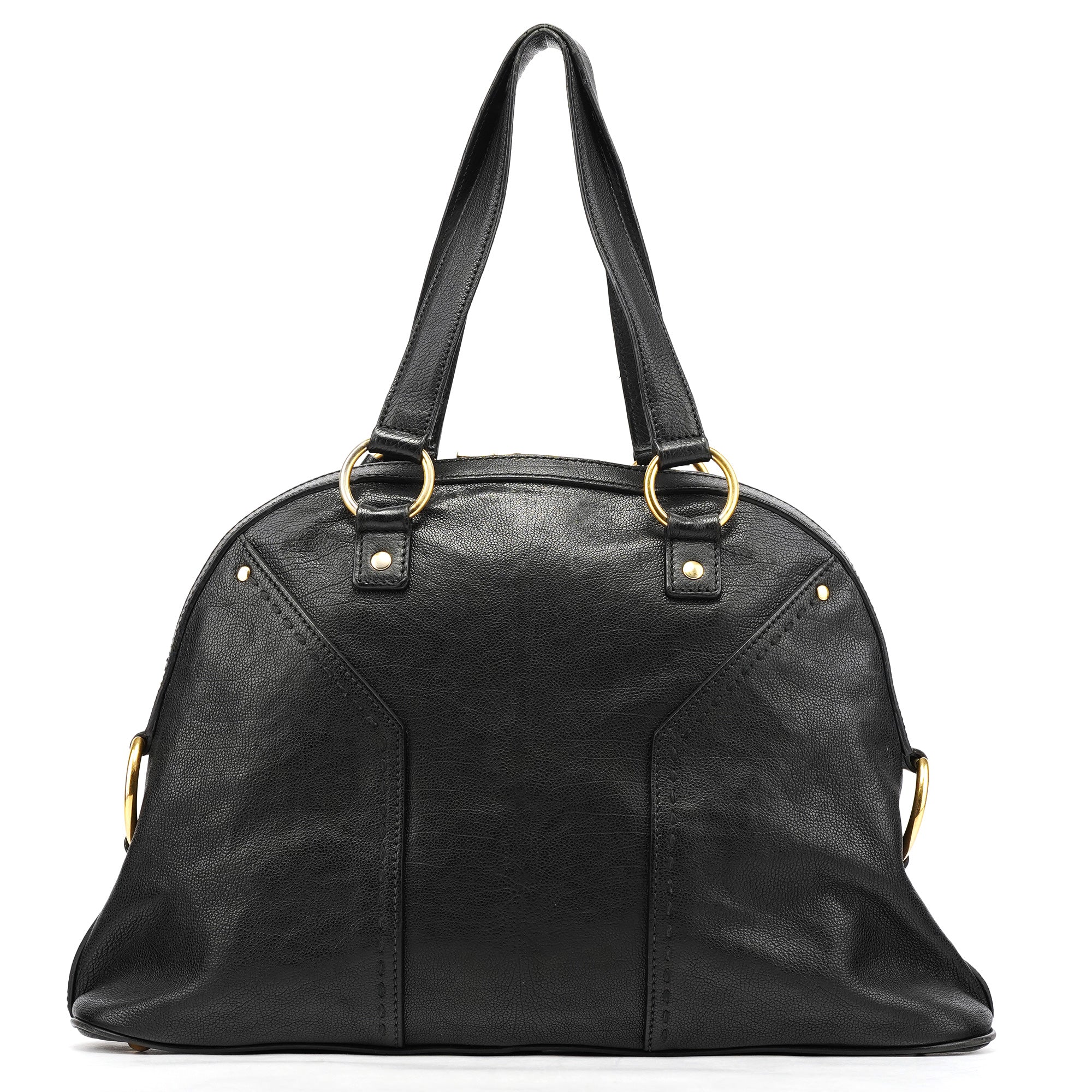 Black Leather Muse Tote Bag