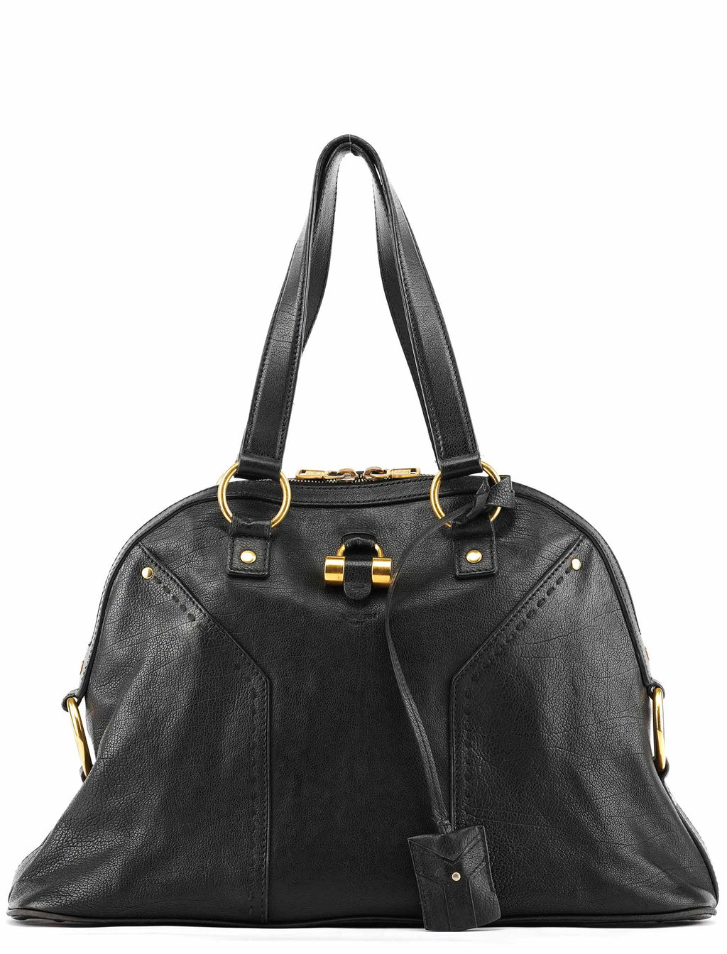 Black Leather Muse Tote Bag