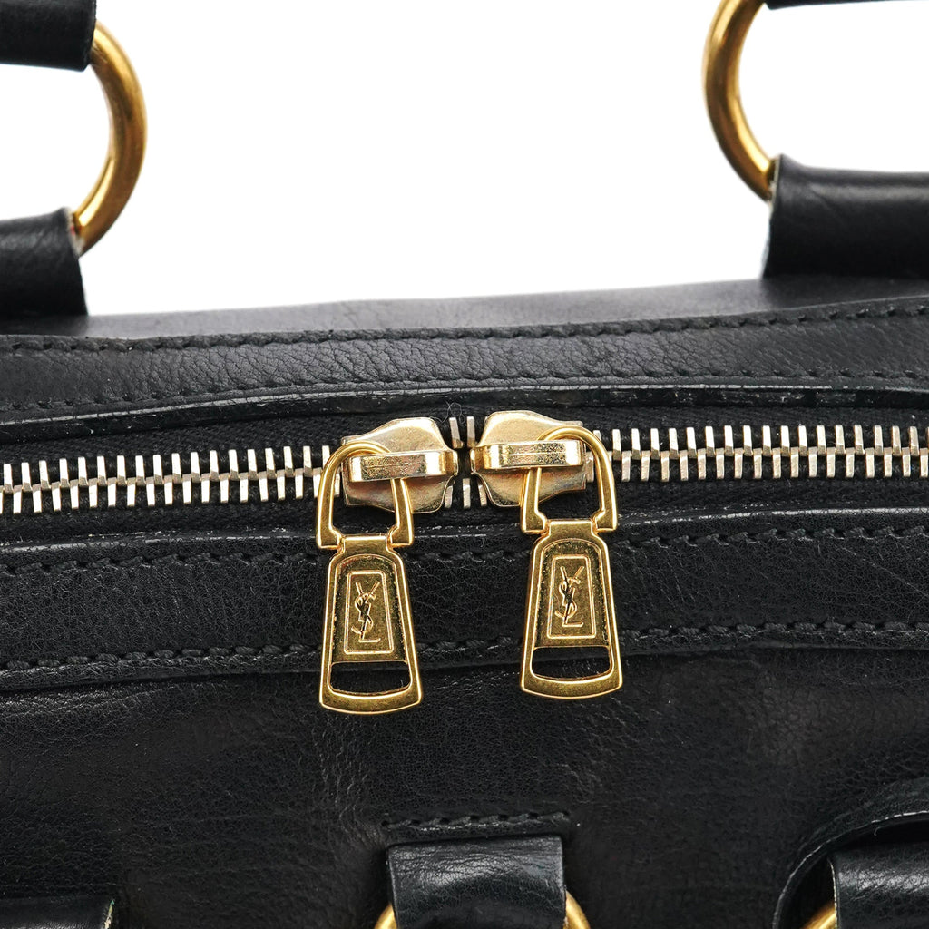 Black Leather Muse Tote Bag