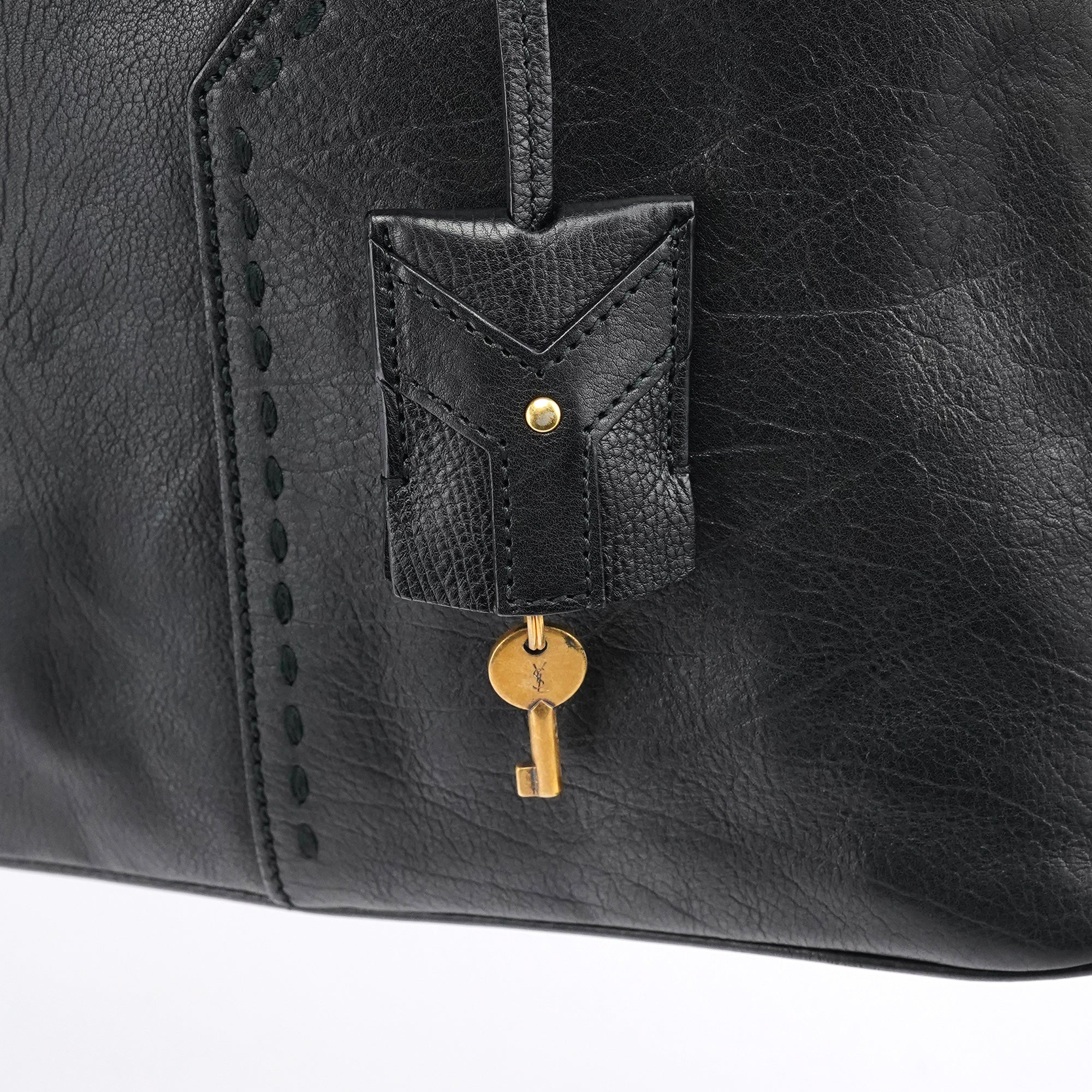 Black Leather Muse Tote Bag