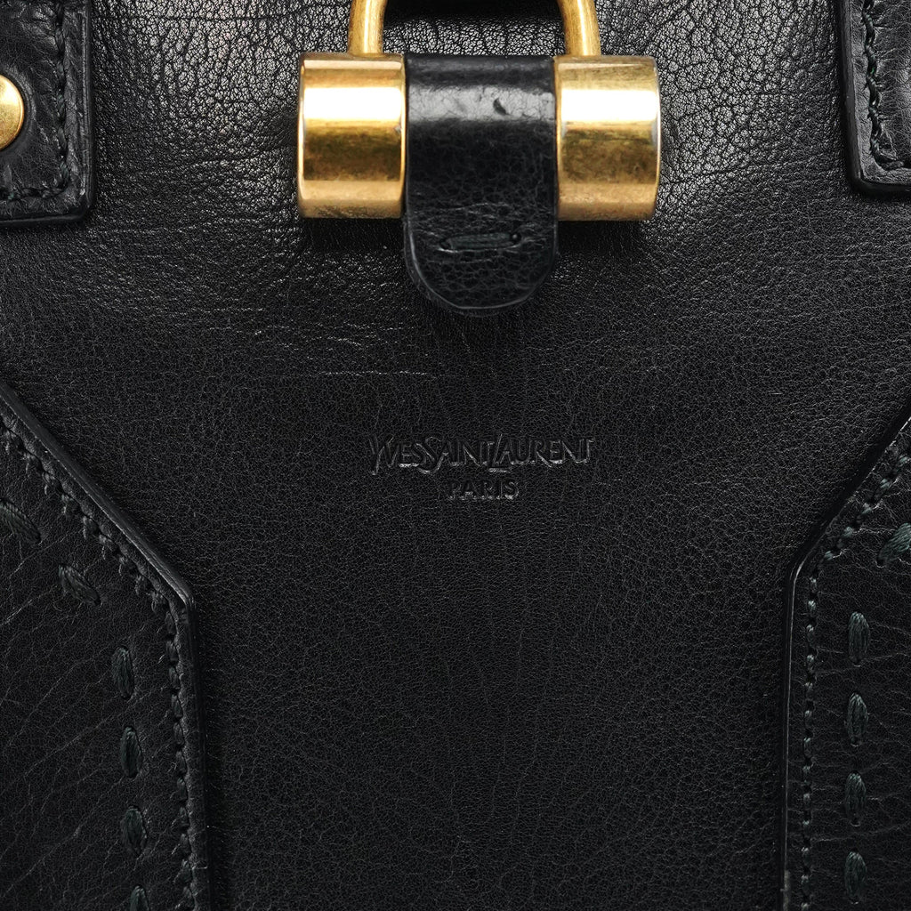 Black Leather Muse Tote Bag