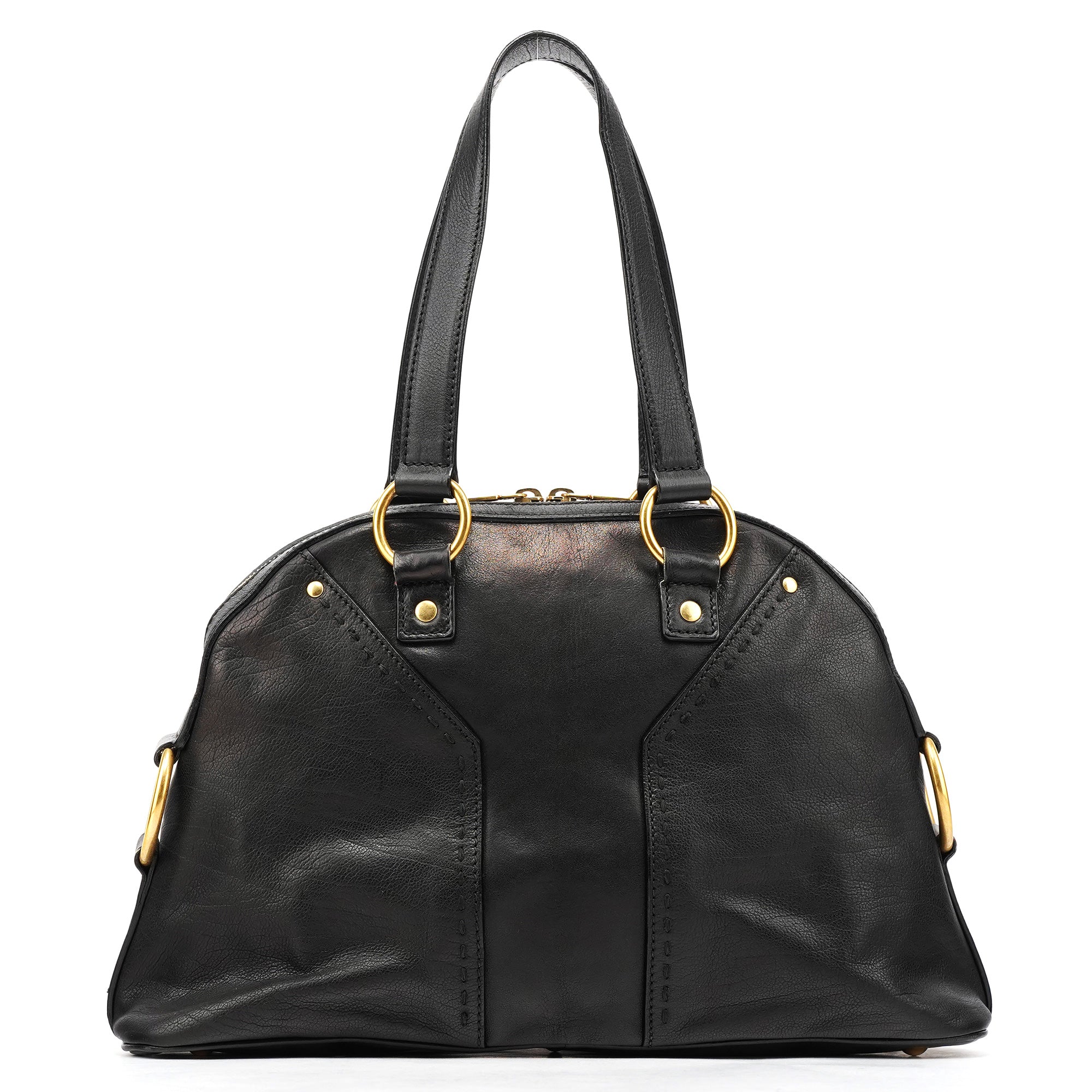 Black Leather Muse Tote Bag