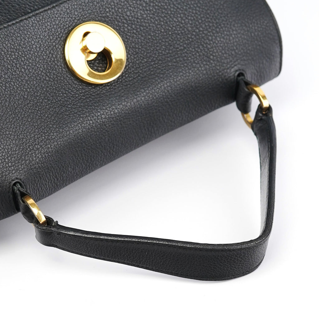 Black Leather Muse Two 2-Way Bag