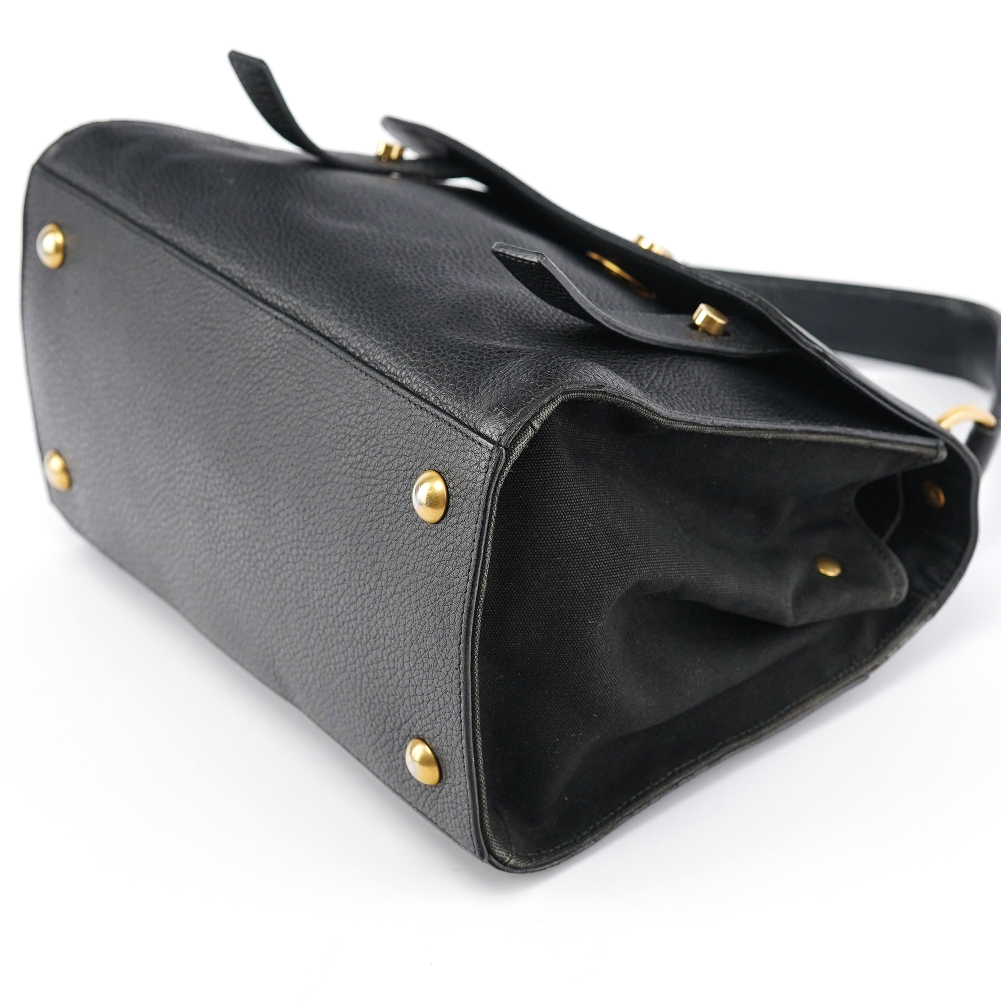 Black Leather Muse Two 2-Way Bag