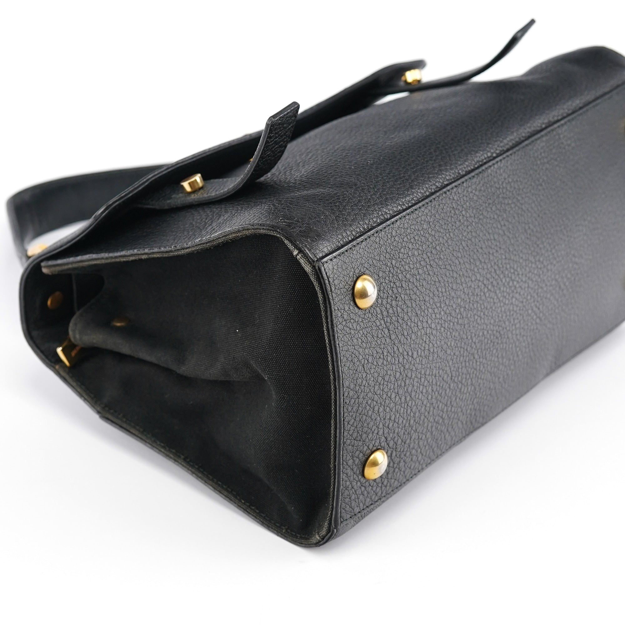 Black Leather Muse Two 2-Way Bag