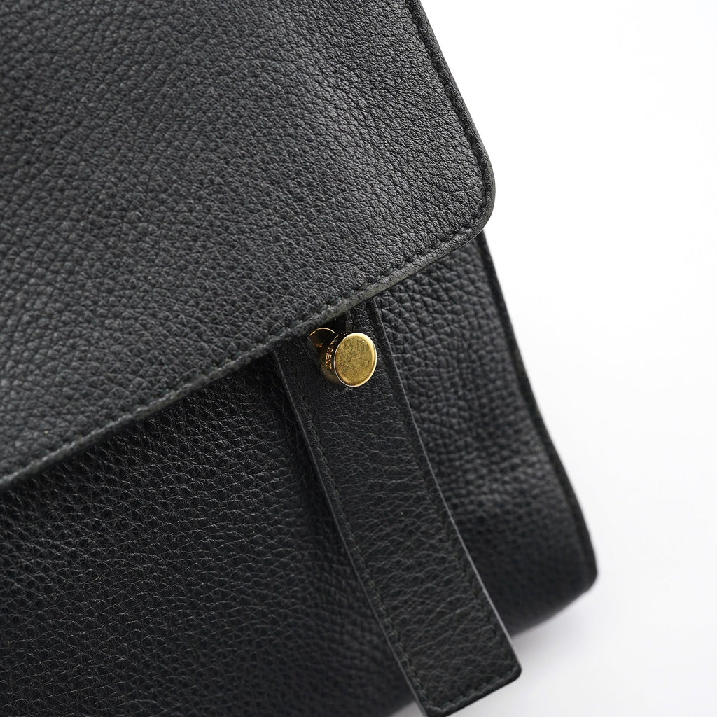 Black Leather Muse Two 2-Way Bag