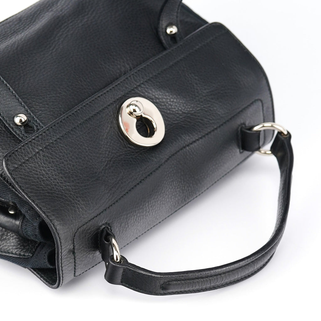 Black Leather Muse Two 2-Way Bag