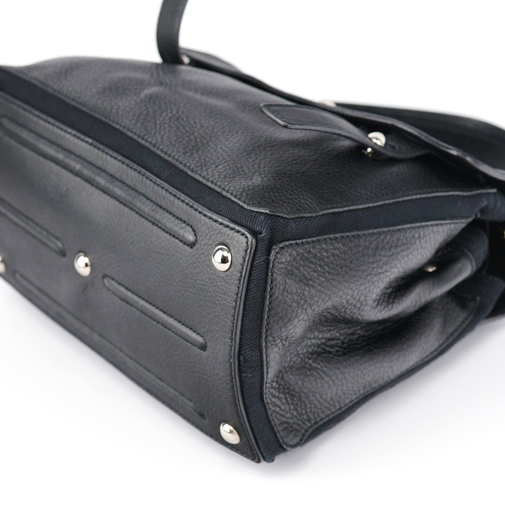 Black Leather Muse Two 2-Way Bag