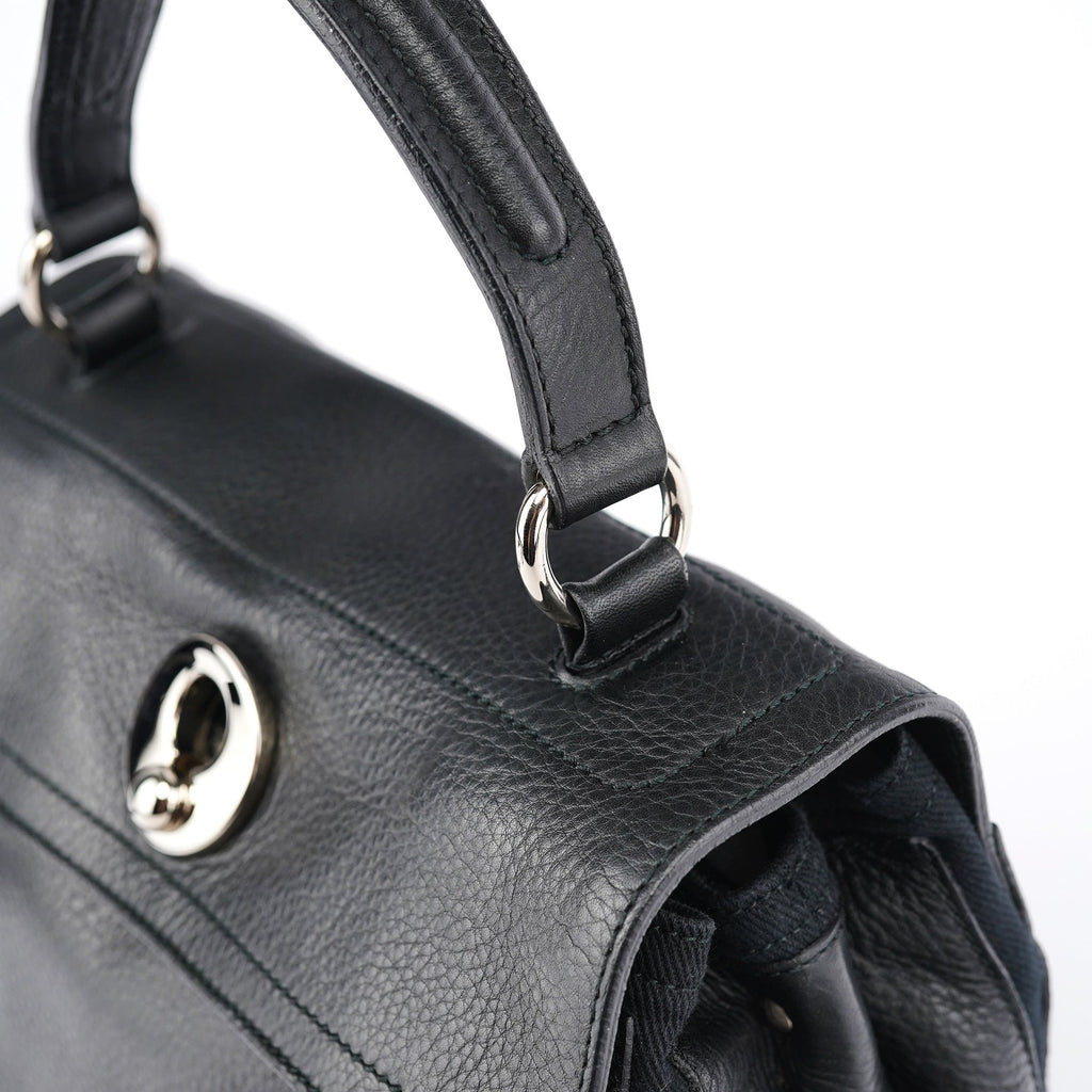 Black Leather Muse Two 2-Way Bag