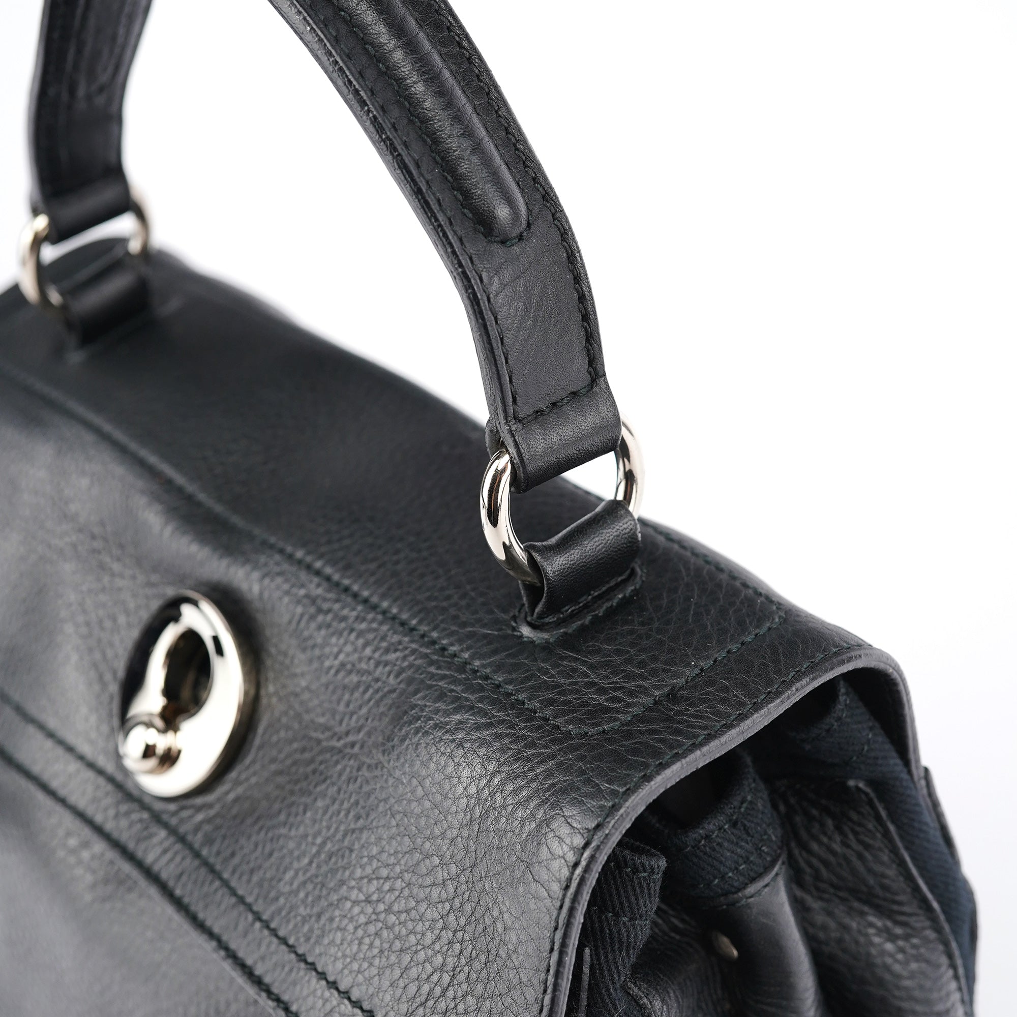 Black Leather Muse Two 2-Way Bag