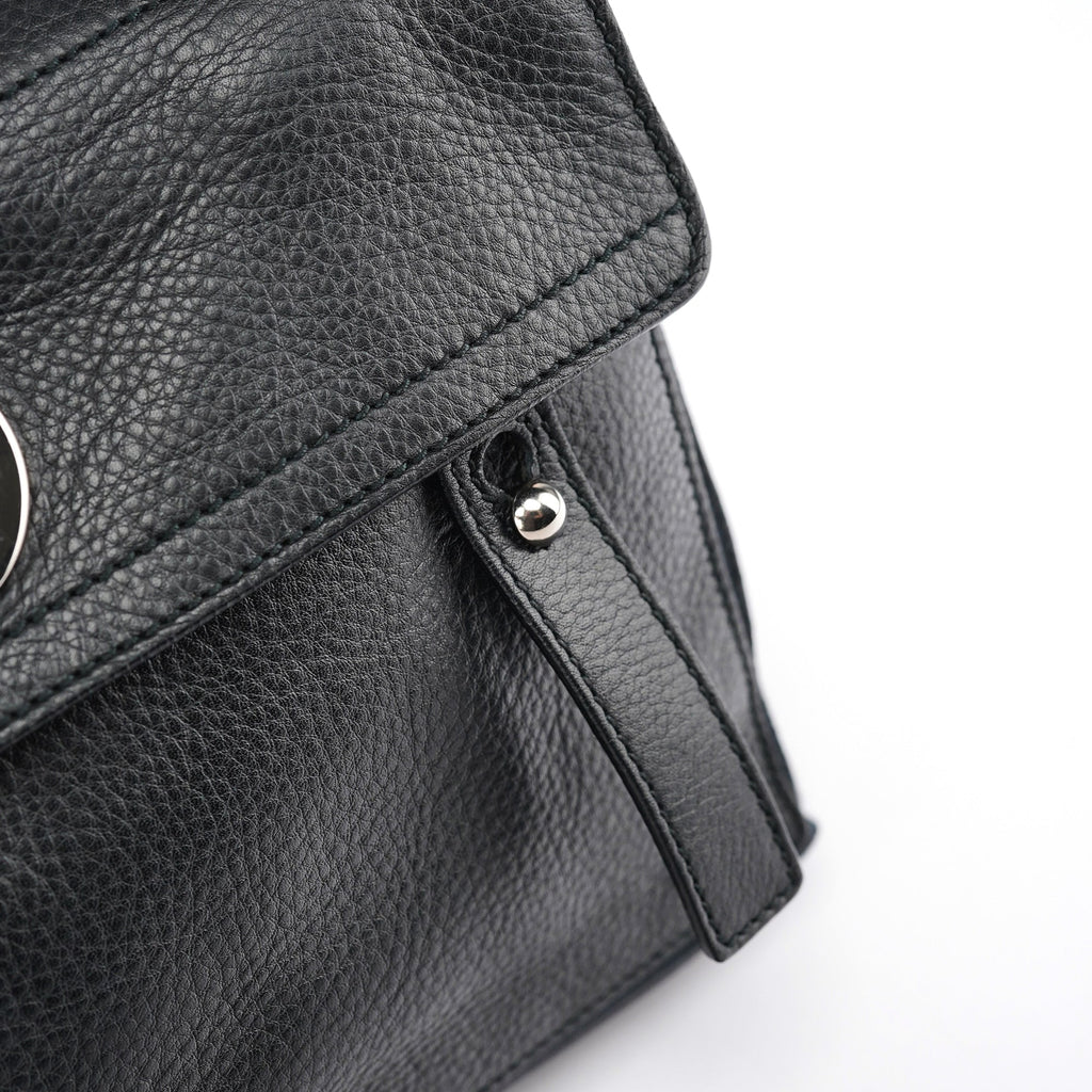 Black Leather Muse Two 2-Way Bag