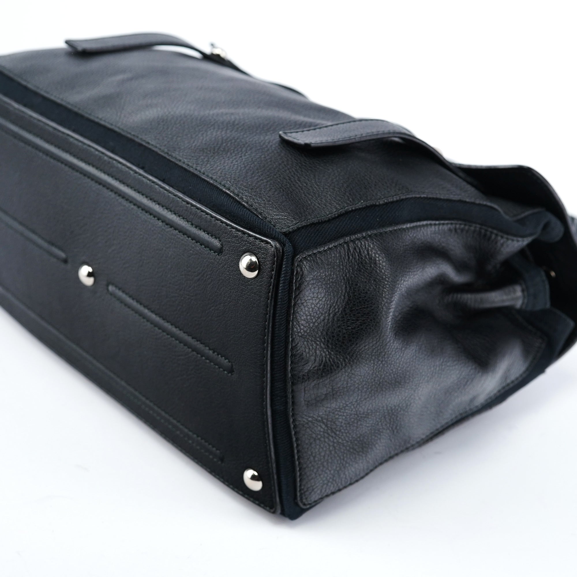 Black Leather Muse Two Bag