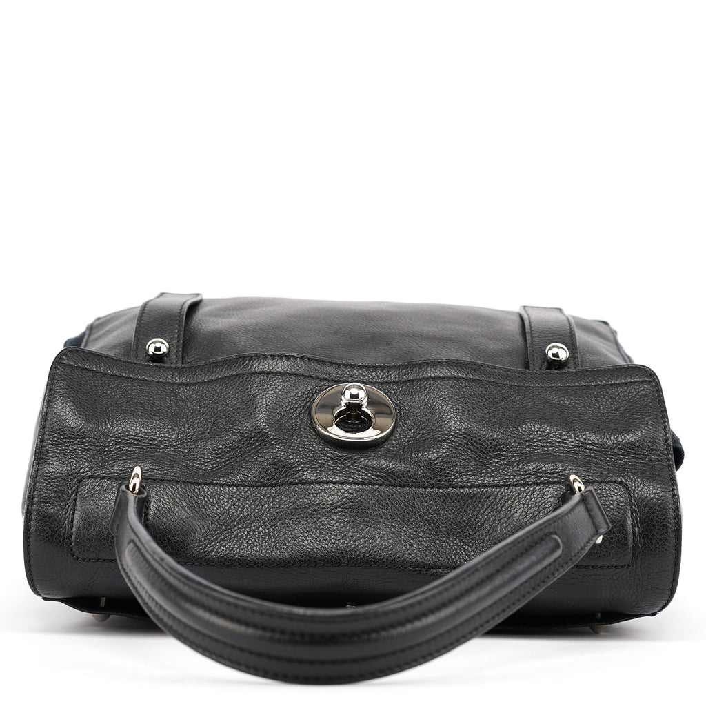 Black Leather Muse Two Bag