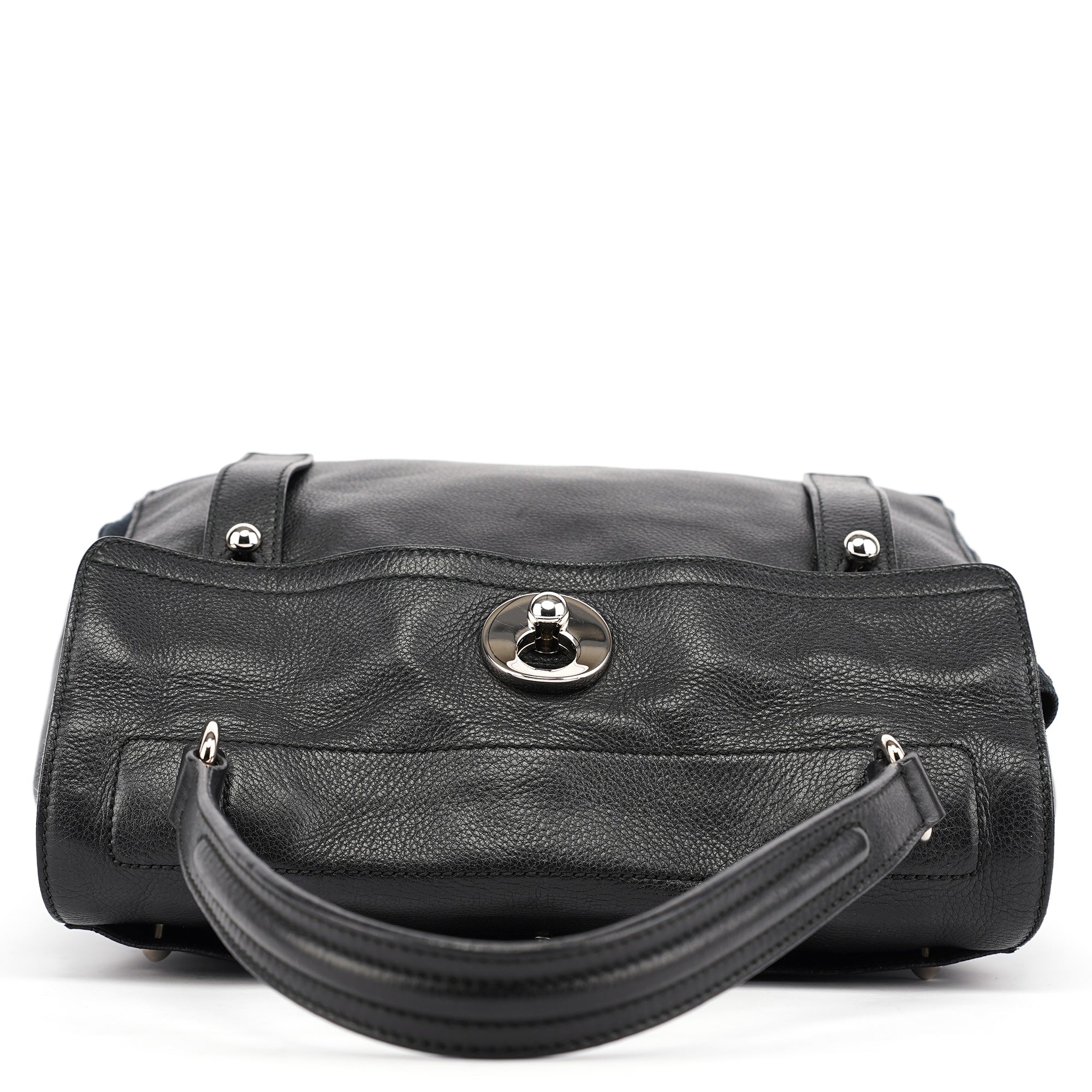 Black Leather Muse Two Bag